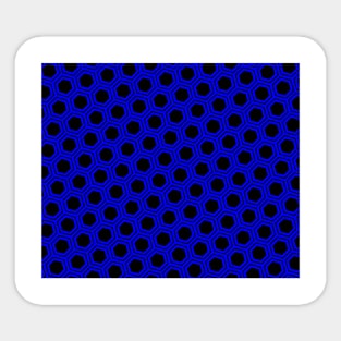 Pattern hexagon blue on black background Sticker